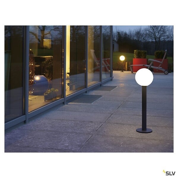 SLV - Borne extérieure GLOO PURE 70 anthracite, E27, 23W - Hauteur 70 cm - large