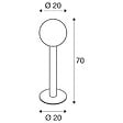 SLV - Borne extérieure GLOO PURE 70 anthracite, E27, 23W - Hauteur 70 cm - vignette