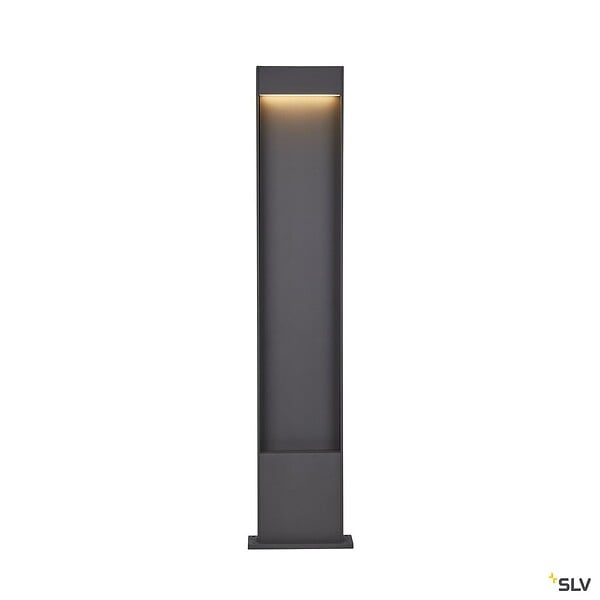 SLV - Borne extérieur SLV FLATT 100 anthracite avec LED intégrée pour éclairage extérieur, Hauteur 100 cm - large