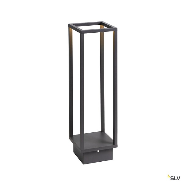 SLV - Borne extérieure SLV QUADRULO, anthracite, LED, 7W, 3000K, IP55 - large