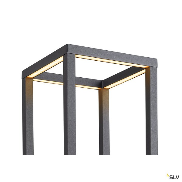 SLV - Borne extérieure SLV QUADRULO, anthracite, LED, 7W, 3000K, IP55 - large