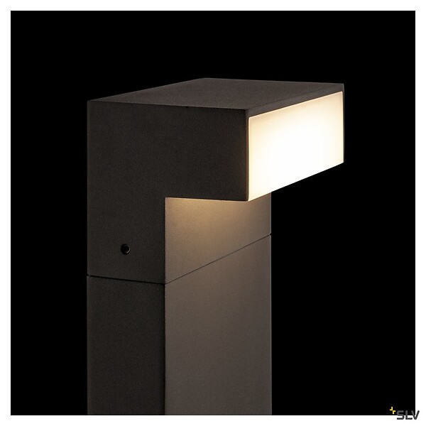SLV - Borne extérieure SLV L-LINE OUT 50, , horizontal, anthracite, LED, 7W, 3000/4000K, IP65, interrupteur CCT - SLV - large