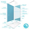 AURLANE - Pack Douche a l'Italienne 90x120 - Kit Panneaux Muraux Bleu/Chrome + Receveur + Paroi Depolie 8 mm - vignette
