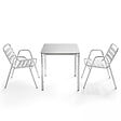 OVIALA - Table de jardin carrée en aluminium et 2 fauteuils - Nothing Hill - vignette