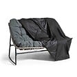 OVIALA - Housse de canapé extérieur 2 personnes polyester noire - Cov'Up - vignette