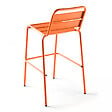 OVIALA - Chaise haute de jardin en métal orange - Palavas - vignette