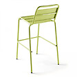 OVIALA - Chaise haute de jardin en métal vert  - Palavas - vignette