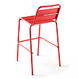 OVIALA - Chaise haute de jardin en métal rouge - Palavas - vignette