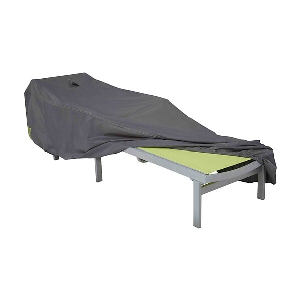 OVIALA - Housse de transat et bain de soleil polyester 200 x 75 cm grise - Cov'Up - large