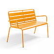 OVIALA - Banc de jardin en métal jaune - Palavas - vignette