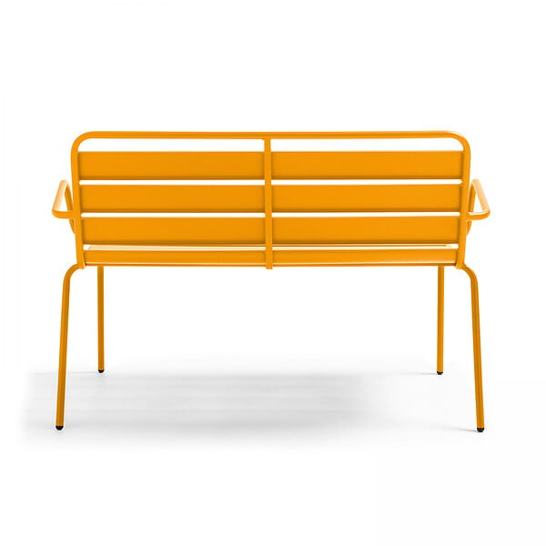 OVIALA - Banc de jardin en métal jaune - Palavas - large