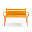 OVIALA - Banc de jardin en métal jaune - Palavas - vignette