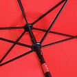 OVIALA - Toile pour parasol droit 3m rouge - Matera - vignette