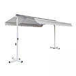OVIALA - Store double pente avec coffre 3 x 4 m en aluminium écru  - Delgada - vignette