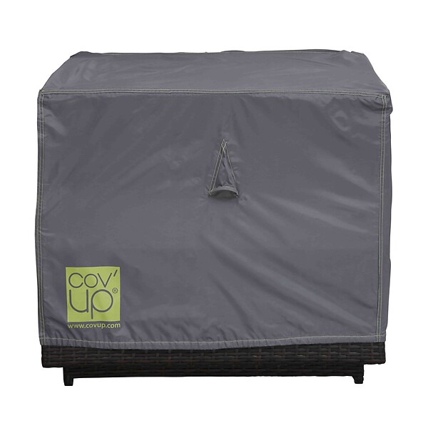 OVIALA - Housse de fauteuil de jardin polyester 75 x 75 x 60 cm grise - Cov'Up - large