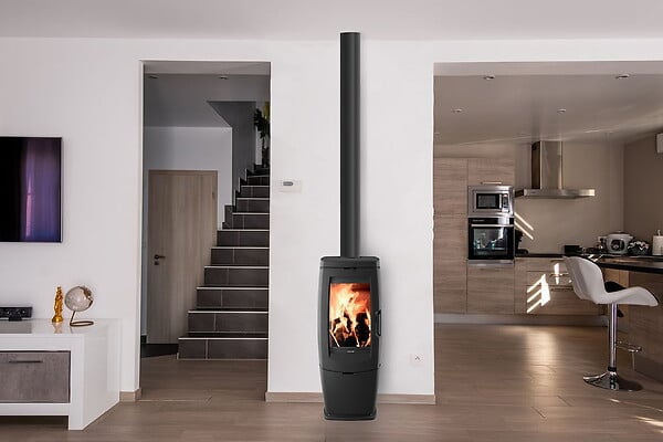 SUPRA - poêle à bois fonte 10kw noir - 117322 - large