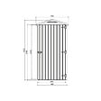 SOLID - Armoire de rangement jardin bois  - L.90xH.183xP.90cm - vignette