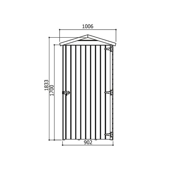 SOLID - Armoire de rangement - Pin européen - Vert - Epaisseur 12mm - 90x96cm - large