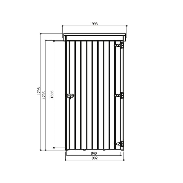 SOLID - Armoire de rangement pin  - L.90.2xH.179.8xP.96cm - large