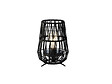 JARDIDECO - Lanterne de jardin solaire décorative noire - Ø 18 x 27,5 cm - Jardideco - vignette