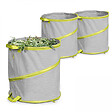 OVIALA - Lot de 3 sacs à déchets de jardin 85l polyester gris - Lesto - vignette