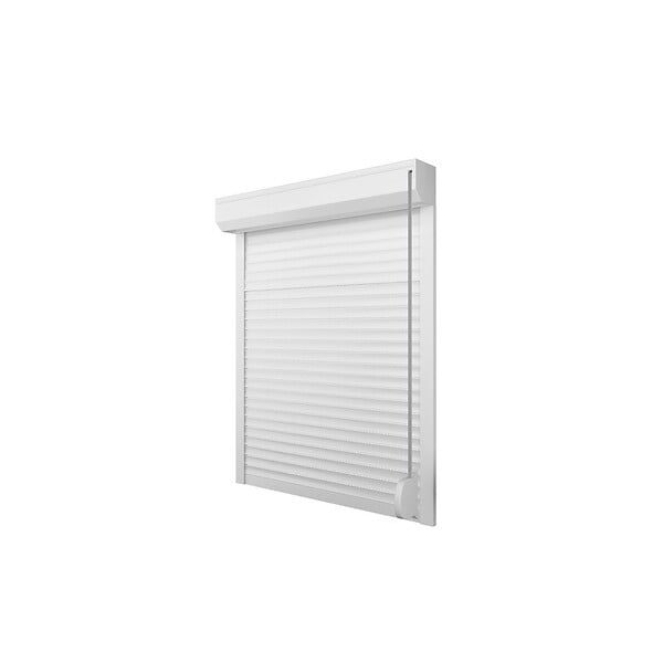 VOLET-MOUSTIQUAIRE - Volet Roulant PVC blanc H 155 cm x L 150 cm à sangle - large