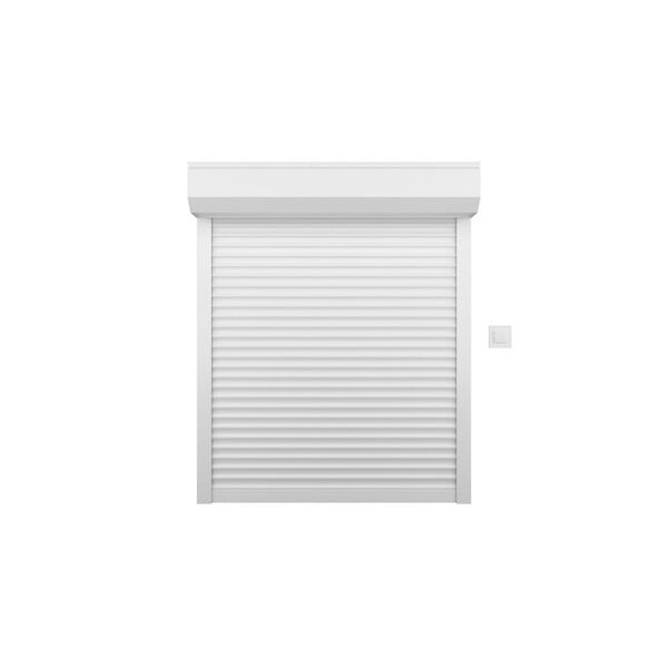 VOLET-MOUSTIQUAIRE - Volet Roulant ALU H170 cm x L150 cm Electrique Filaire Blanc - large
