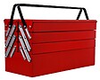 P.HENRY - Boîte à outils dépliante métal 47-3 rouge - 7 compartiments - vignette