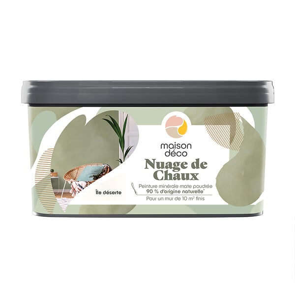 MAISON DECO - Peinture à effet chaux - Nuage de Chaux - Ile Déserte - 2L - large