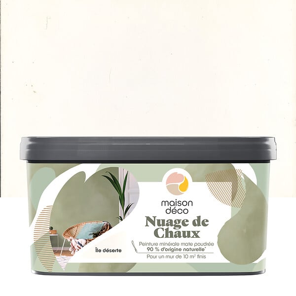 MAISON DECO - Peinture à effet chaux - Nuage de Chaux - Ile Déserte - 2L - large