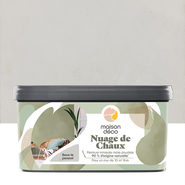 MAISON DECO - Peinture mate - Nuage de chaux - Sous le parasol - 2L - large