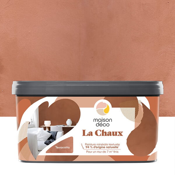 MAISON DECO - Peinture à la chaux - La Chaux - Terracotta - 2.5L - large