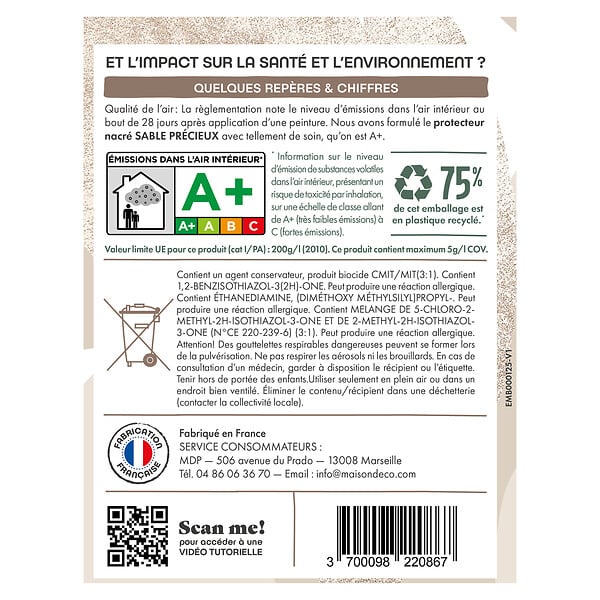 MAISON DECO - Vernis de protection nacré - Sable Précieux Protect - Nacre - large