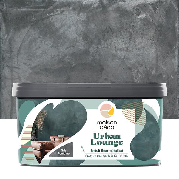 MAISON DECO - Enduit décoratif Urban Lounge - Gris fontaine - 4Kg - large