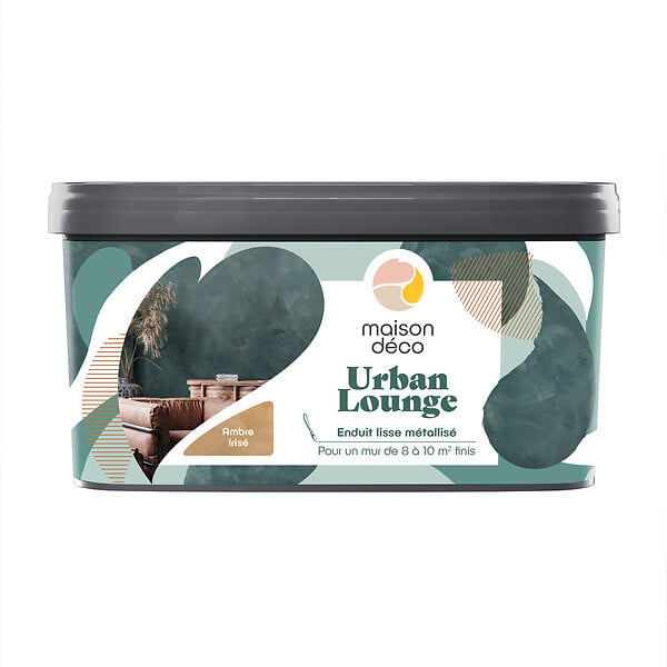 MAISON DECO - Enduit décoratif nacré Urban Lounge Ambre irisé 4kg - large