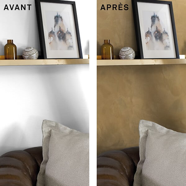MAISON DECO - Enduit décoratif nacré Urban Lounge Ambre irisé 4kg - large