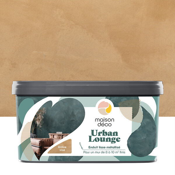 MAISON DECO - Enduit décoratif nacré Urban Lounge Ambre irisé 4kg - large