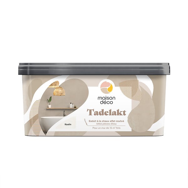 MAISON DECO - Enduit décoratif Tadelakt - Kaolin - Multi-support - 5L - large