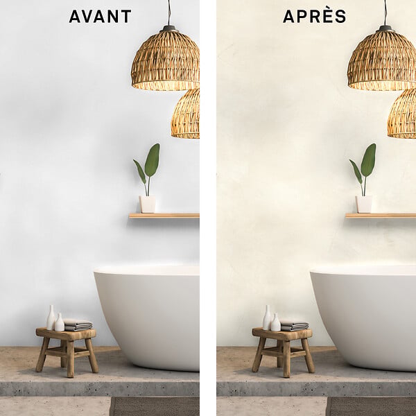 MAISON DECO - Enduit décoratif Tadelakt - Argile blanche - 5L - large