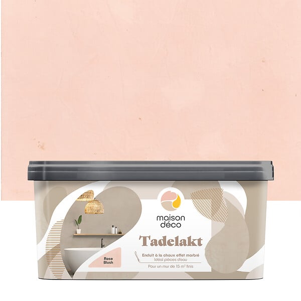 MAISON DECO - Enduit décoratif Tadelakt - Rose blush - Multi-support - 5L - large