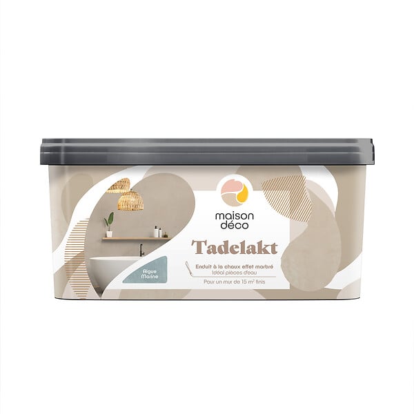 MAISON DECO - Enduit décoratif Tadelakt - Aigue marine - 5L - large