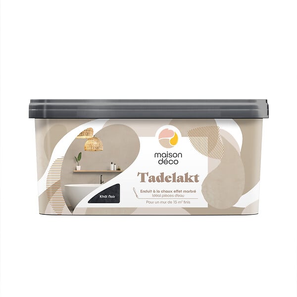 MAISON DECO - Enduit décoratif Tadelakt - Khol noir - 5L - large