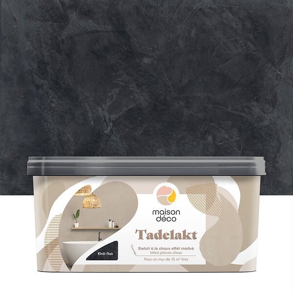 MAISON DECO - Enduit décoratif Tadelakt - Khol noir - 5L - large