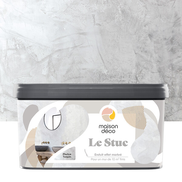 MAISON DECO - Enduit décoratif effet marbre - Marbre Turquin - 5kg - large