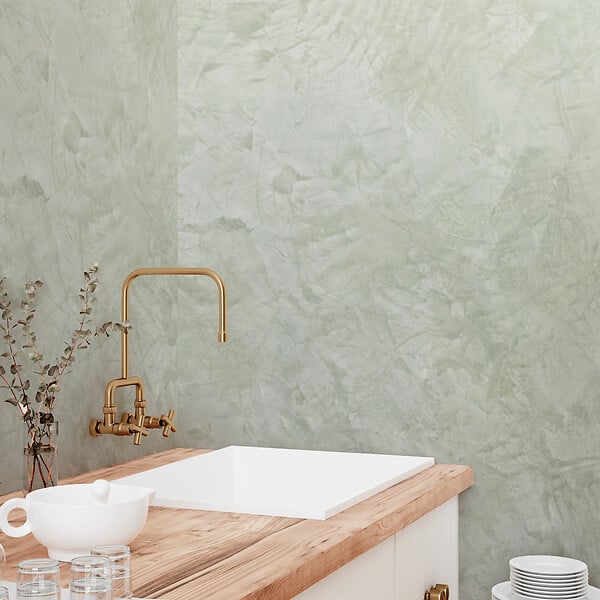 MAISON DECO - Enduit décoratif chaux - Vert d'Estours - Effet marbre - 5kg - large