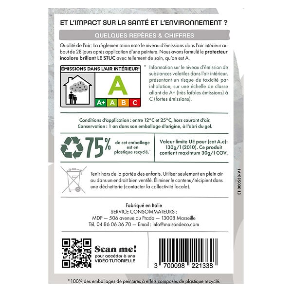 MAISON DECO - Maison deco - protecteur le stuc brillant c&b 0.75l - large