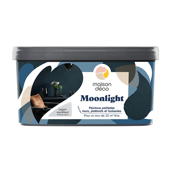 MAISON DECO - Peinture Murs et radiateurs Moonlight - Lagon scintillant - 2L - large