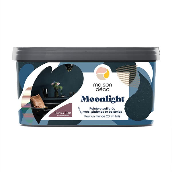 MAISON DECO - Peinture décorative mate pailletée - Nuit sur Mars - 2L - large