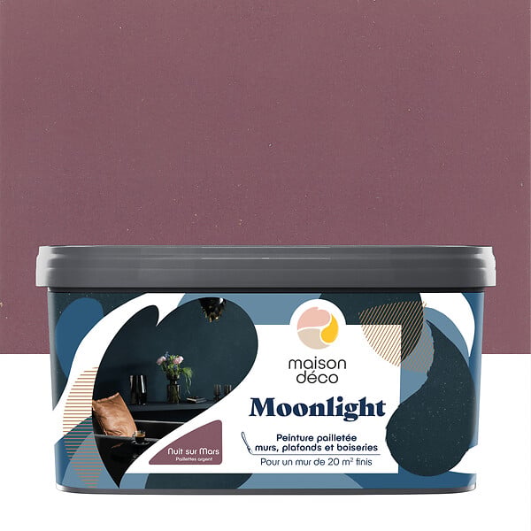 MAISON DECO - Peinture décorative mate pailletée - Nuit sur Mars - 2L - large