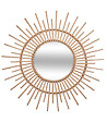 ATMOSPHERA - Grand Miroir mural Soleil en Rotin D 76 cm - vignette
